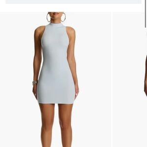 Naked Wardrobe Elegant Sleeveless Gray Dress